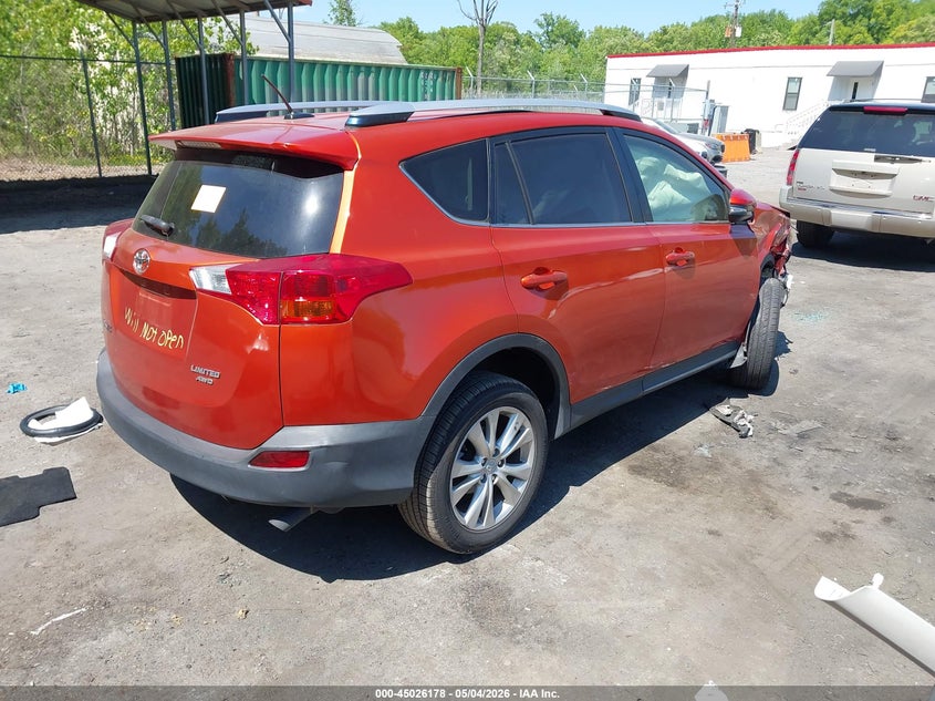 2015 Toyota Rav 4 VIN JTMDFREVXFD133469 IAAI salvage auction — RIGHT FRONT, Salvage - Greater Than 75% (Maryland), sold $2,950 on 2026-07-28 (photo 4)