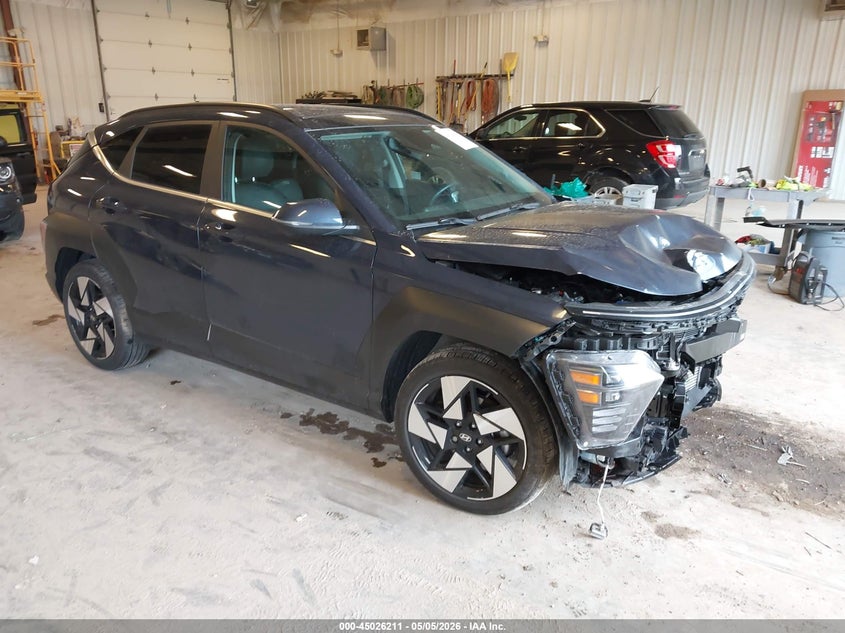 2024 Hyundai Kona VIN KM8HE3A33RU107009 IAAI salvage auction — FRONT END, Scrap (Michigan), sold $5,600 on 2026-07-21 (photo 1)