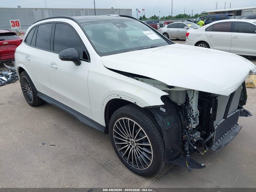 2026 Mercedes-benz Glc VIN W1NKM4GB0TF507910 IAAI salvage auction — FRONT END, Original (Texas), sold $27,750 on 2026-07-16 (photo 1)