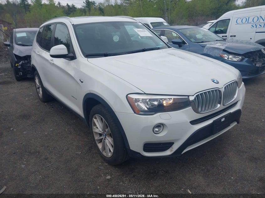 2017 BMW X3 VIN 5UXWX9C52H0D97600 IAAI salvage auction — LEFT FRONT, Salvage (New Hampshire), sold $3,000 on 2026-07-29 (photo 1)