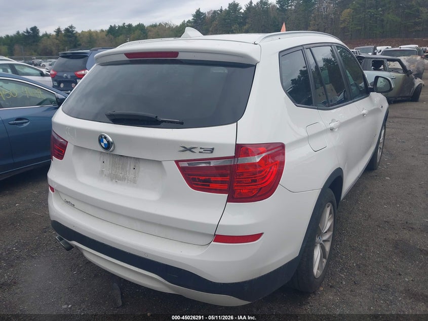 2017 BMW X3 VIN 5UXWX9C52H0D97600 IAAI salvage auction — LEFT FRONT, Salvage (New Hampshire), sold $3,000 on 2026-07-29 (photo 4)