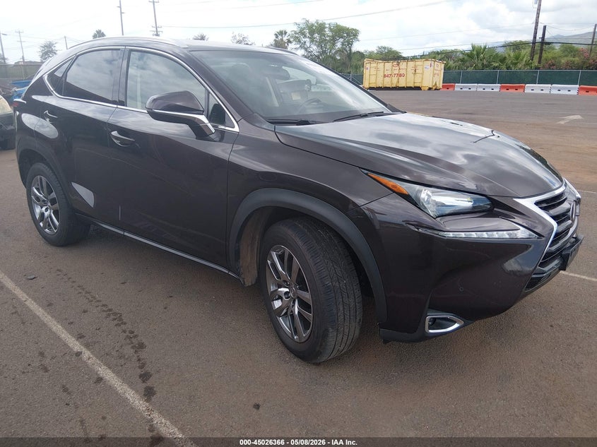 2015 Lexus Nx VIN JTJYARBZ0F2007556 IAAI salvage auction — LEFT FRONT, Salvage Title, sold $7,100 on 2026-07-29 (photo 1)