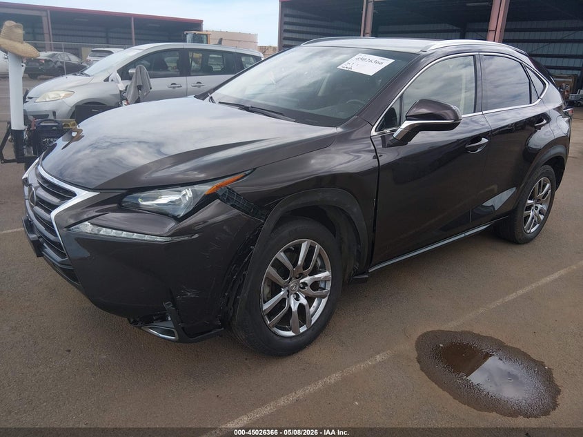 2015 Lexus Nx VIN JTJYARBZ0F2007556 IAAI salvage auction — LEFT FRONT, Salvage Title, sold $7,100 on 2026-07-29 (photo 2)
