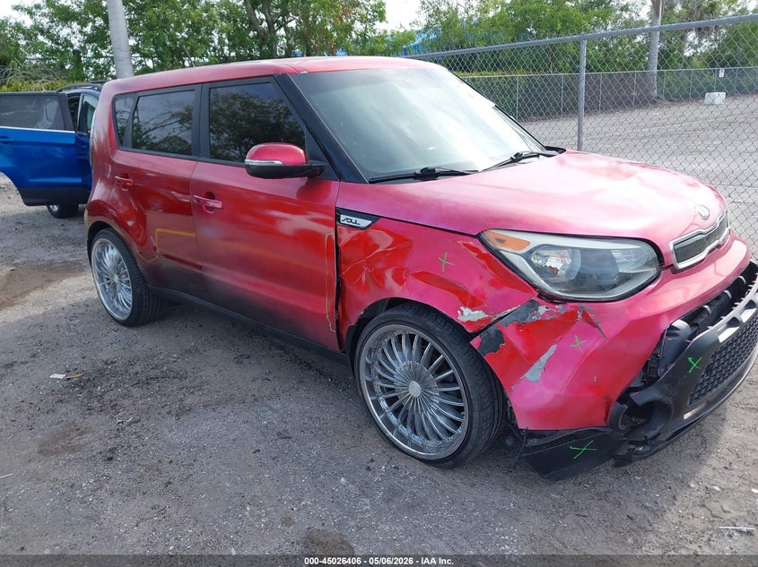 2016 Kia Soul VIN KNDJX3A58G7294096 IAAI salvage auction — FRONT END, Rebuildable (Florida), sold $1,200 on 2026-07-20 (photo 1)