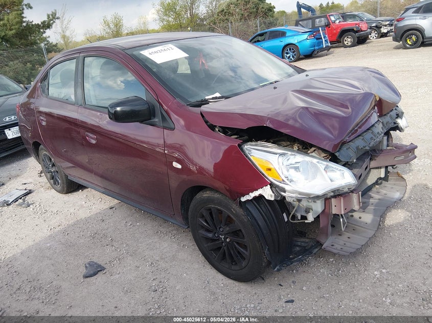 2020 Mitsubishi Mirage VIN ML32F4FJXLHF05974 IAAI salvage auction — FRONT END, Salvage (Texas), sold $475 on 2026-07-14 (photo 1)