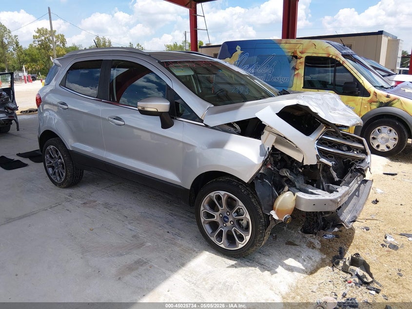 2020 Ford Ecosport VIN MAJ6S3KL9LC351608 IAAI salvage auction — FRONT END, Salvage (Texas), sold $750 on 2026-08-01 (photo 1)