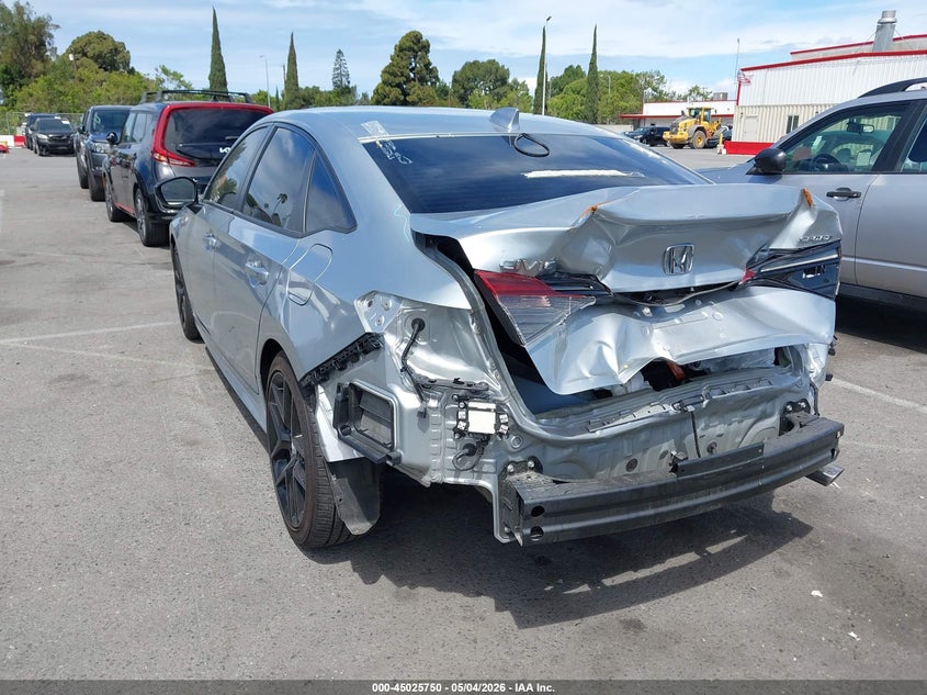 2025 Honda Civic VIN 2HGFE2F5XSH527991 IAAI salvage auction — Rear End, Salvage (California), sold $7,625 on 2026-07-02 (photo 3)