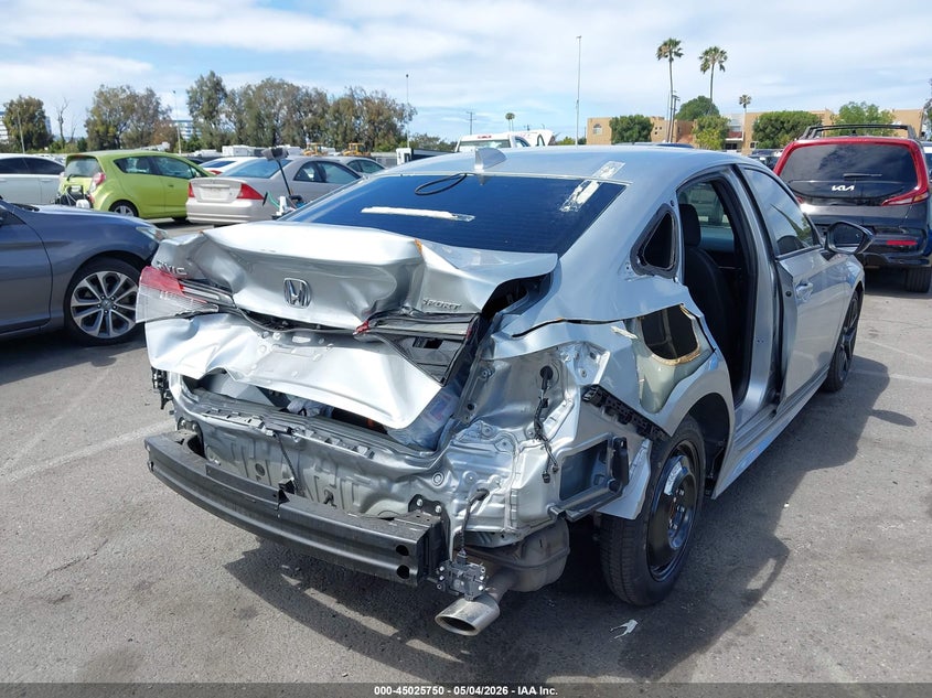 2025 Honda Civic VIN 2HGFE2F5XSH527991 IAAI salvage auction — Rear End, Salvage (California), sold $7,625 on 2026-07-02 (photo 4)