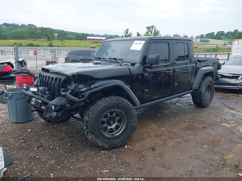 2021 Jeep Gladiator VIN 1C6JJTAM3ML513582 IAAI salvage auction — FRONT & REAR, Clear (Arkansas), sold $10,400 on 2026-07-09 (photo 2)