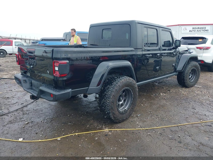 2021 Jeep Gladiator VIN 1C6JJTAM3ML513582 IAAI salvage auction — FRONT & REAR, Clear (Arkansas), sold $10,400 on 2026-07-09 (photo 4)