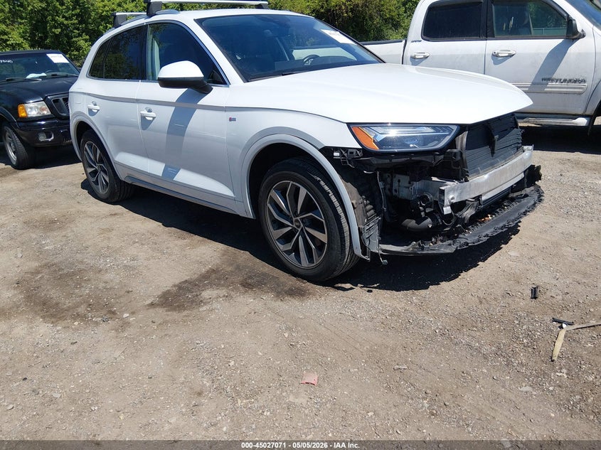 2022 Audi Q5 VIN WA1EAAFY9N2076005 IAAI salvage auction — FRONT END, Salvage - Greater Than 75% (Maryland), sold $13,400 on 2026-08-01 (photo 1)