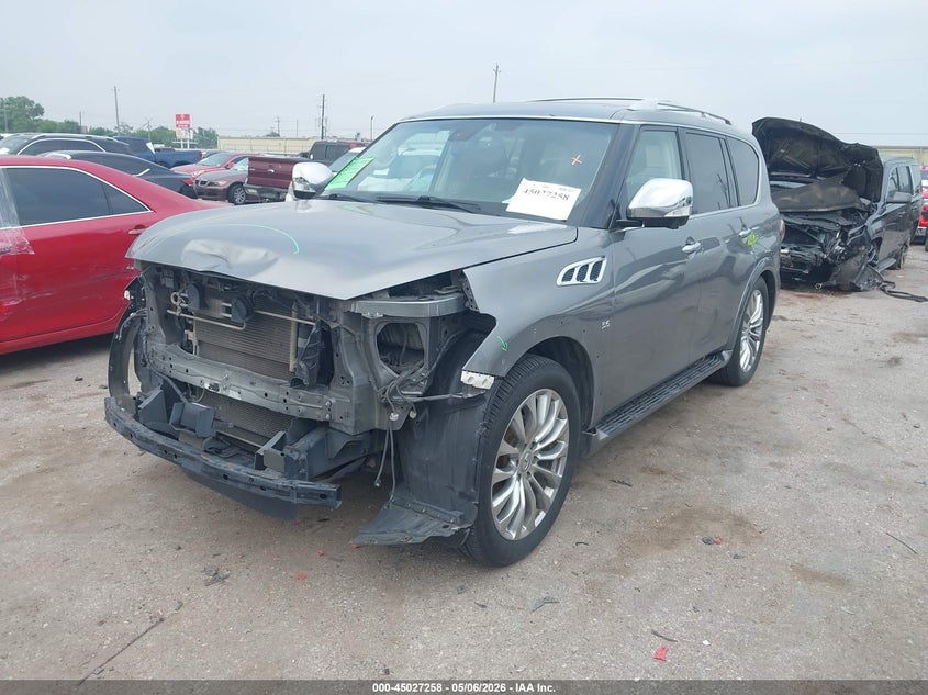 2015 Infiniti Qx80 VIN JN8AZ2NC3F9370618 IAAI salvage auction — FRONT END, Original (Texas), sold $3,075 on 2026-07-22 (photo 2)