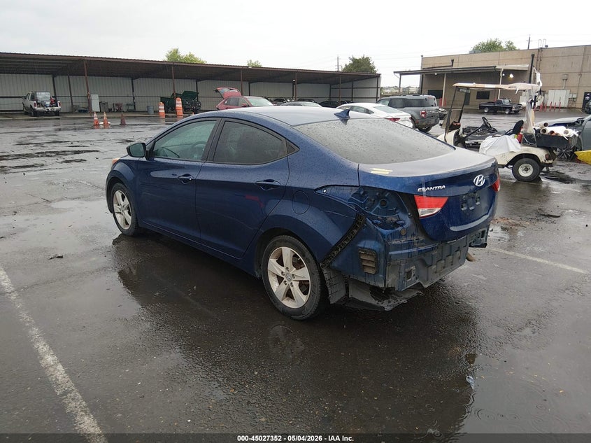 2013 Hyundai Elantra VIN KMHDH4AEXDU565572 IAAI salvage auction — REAR END, Salvage (California), sold $1,900 on 2026-07-15 (photo 3)