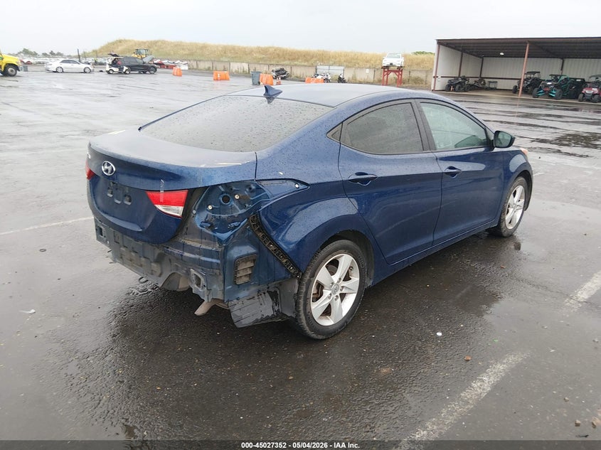 2013 Hyundai Elantra VIN KMHDH4AEXDU565572 IAAI salvage auction — REAR END, Salvage (California), sold $1,900 on 2026-07-15 (photo 4)