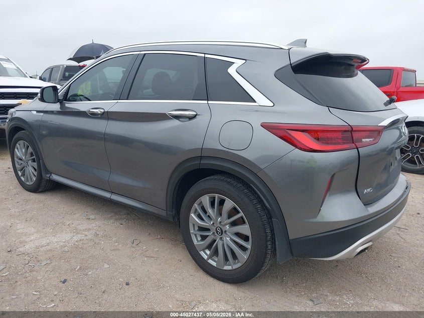2025 Infiniti Qx50 VIN 3PCAJ5BB1SF105079 IAAI salvage auction — LEFT REAR, Salvage (Texas), sold $11,000 on 2026-08-17 (photo 3)