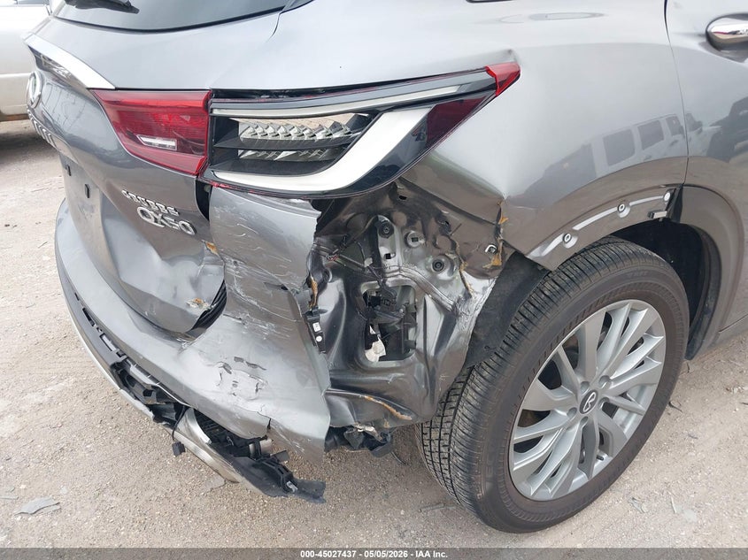 2025 Infiniti Qx50 VIN 3PCAJ5BB1SF105079 IAAI salvage auction — LEFT REAR, Salvage (Texas), sold $11,000 on 2026-08-17 (photo 6)