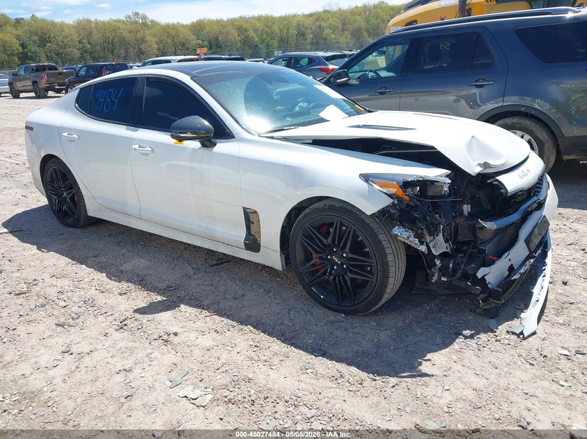 2023 Kia Stinger VIN KNAE55LCXP6127319 IAAI salvage auction — BIOHAZARD/CHEMICAL, Salvage Title, sold $6,200 on 2026-07-09 (photo 1)