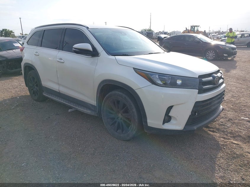2019 Toyota Highlander VIN 5TDKZRFH7KS302420 IAAI salvage auction — LEFT SIDE, Original (Texas), sold $7,750 on 2026-07-14 (photo 1)
