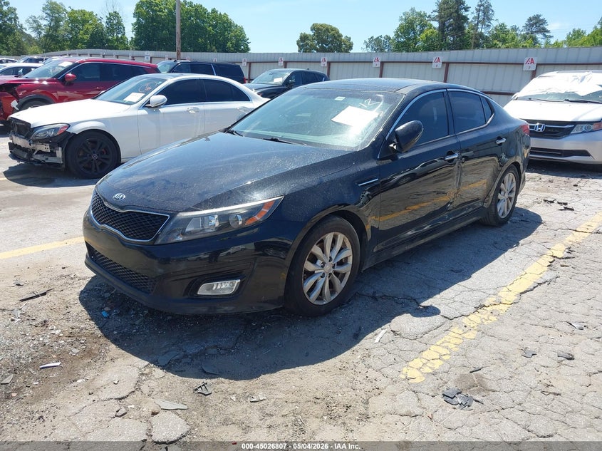 2015 Kia Optima VIN 5XXGN4A70FG410212 IAAI salvage auction — FRONT & REAR, Salvage (Georgia), sold $825 on 2026-07-15 (photo 2)