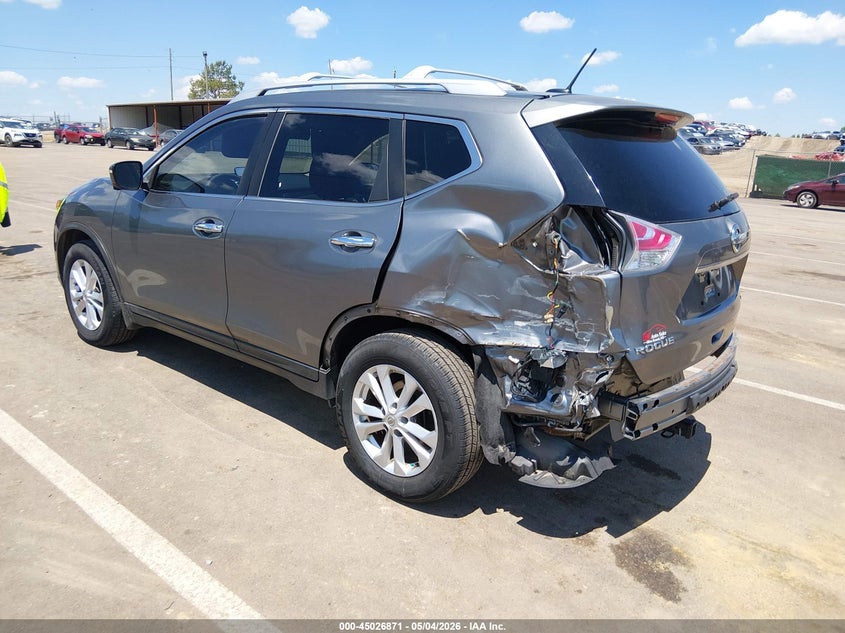 2015 Nissan Rogue VIN KNMAT2MT0FP575372 IAAI salvage auction — REAR END, Salvage (Mississippi), sold $1,800 on 2026-07-09 (photo 3)