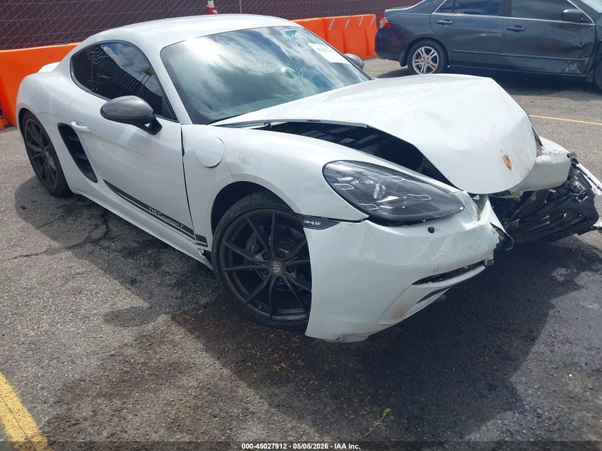 2022 Porsche 718 cayman VIN WP0AA2A80NS255292 IAAI salvage auction — FRONT END, Salvage (California), sold $22,500 on 2026-08-17 (photo 1)
