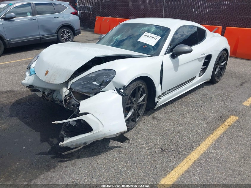 2022 Porsche 718 cayman VIN WP0AA2A80NS255292 IAAI salvage auction — FRONT END, Salvage (California), sold $22,500 on 2026-08-17 (photo 2)