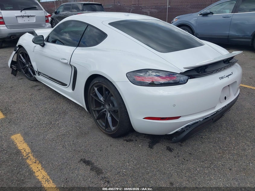 2022 Porsche 718 cayman VIN WP0AA2A80NS255292 IAAI salvage auction — FRONT END, Salvage (California), sold $22,500 on 2026-08-17 (photo 3)