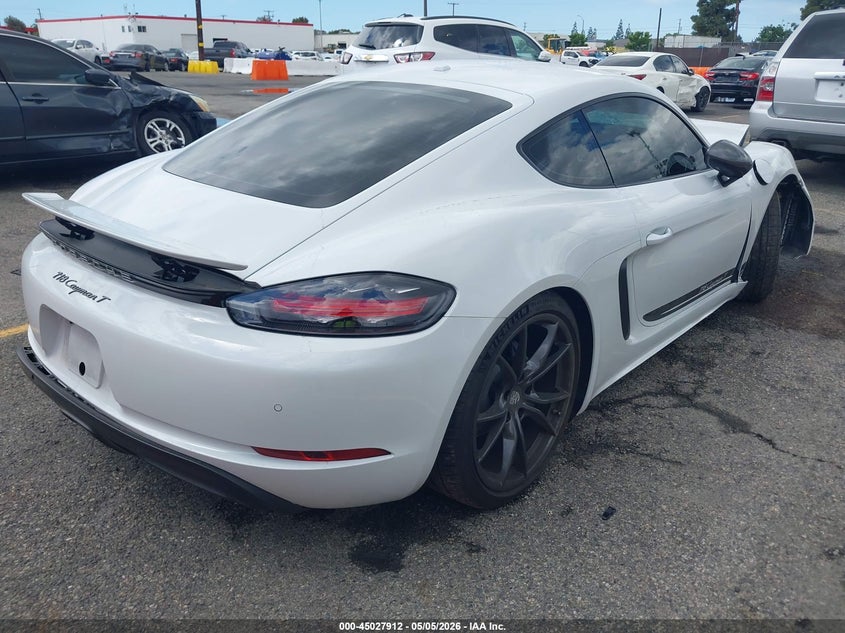 2022 Porsche 718 cayman VIN WP0AA2A80NS255292 IAAI salvage auction — FRONT END, Salvage (California), sold $22,500 on 2026-08-17 (photo 4)