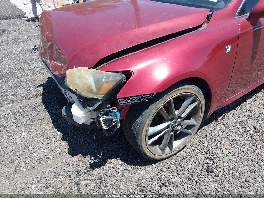 2012 Lexus Is VIN JTHBF5C20C2102276 IAAI salvage auction — FRONT END, Salvage (South Carolina), sold $325 on 2026-07-14 (photo 6)