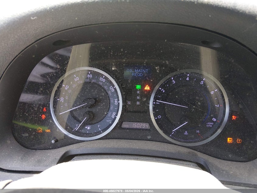 2012 Lexus Is VIN JTHBF5C20C2102276 IAAI salvage auction — FRONT END, Salvage (South Carolina), sold $325 on 2026-07-14 (photo 7)