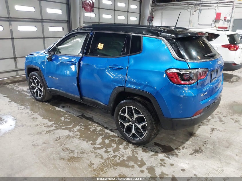2025 Jeep Compass VIN 3C4NJDCN5ST577873 IAAI salvage auction — ROLLOVER, Salvage (Indiana), sold $1,750 on 2026-07-09 (photo 3)