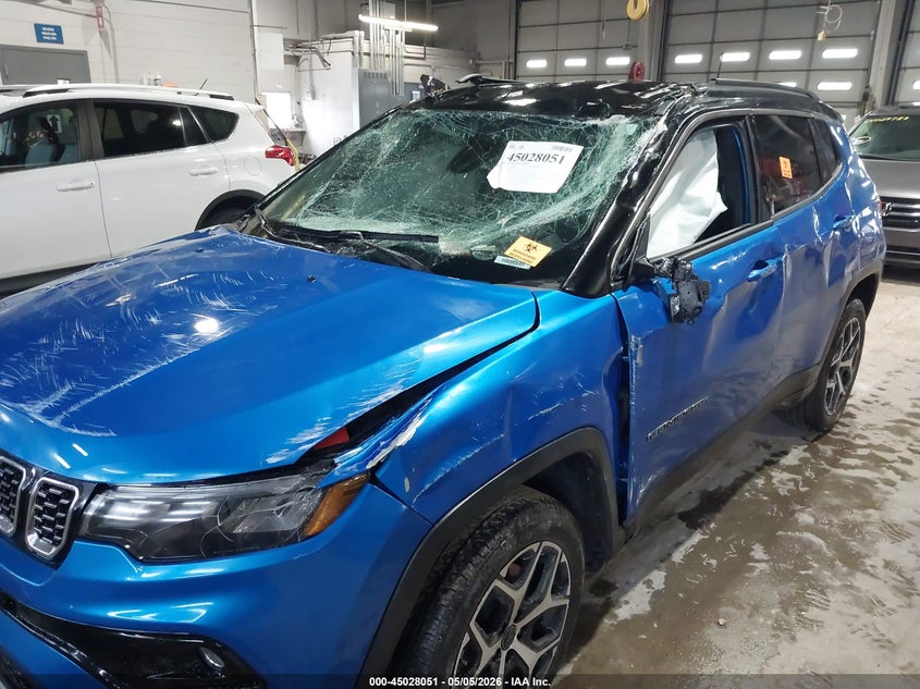 2025 Jeep Compass VIN 3C4NJDCN5ST577873 IAAI salvage auction — ROLLOVER, Salvage (Indiana), sold $1,750 on 2026-07-09 (photo 6)