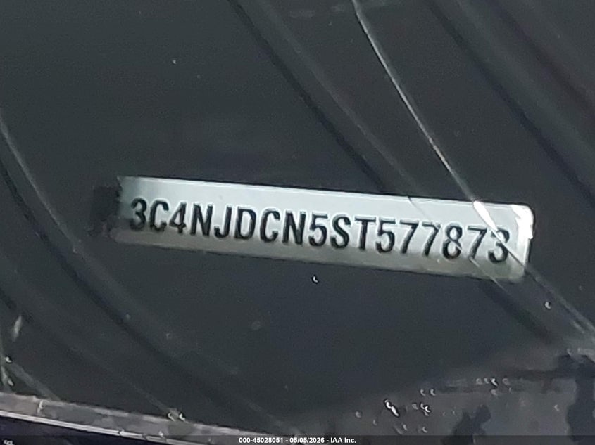 2025 Jeep Compass VIN 3C4NJDCN5ST577873 IAAI salvage auction — ROLLOVER, Salvage (Indiana), sold $1,750 on 2026-07-09 (photo 9)