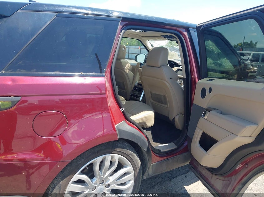 2017 Land rover Range rover sport VIN SALWR2FV5HA141322 IAAI salvage auction — HAIL, Salvage (Arkansas), sold $5,300 on 2026-07-29 (photo 8)