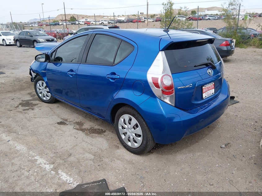 2014 Toyota Prius c VIN JTDKDTB37E1559813 IAAI salvage auction — FRONT END, Salvage (New Mexico), sold $300 on 2026-07-20 (photo 3)