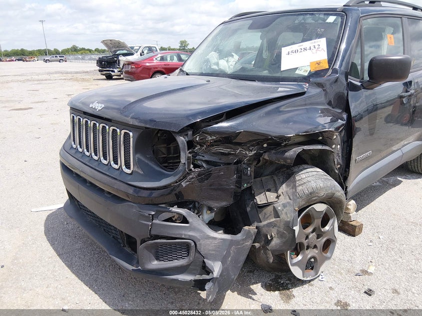 2016 Jeep Renegade VIN ZACCJAAT5GPD81518 IAAI salvage auction — FRONT END, Salvage (Louisiana), sold $300 on 2026-07-07 (photo 6)