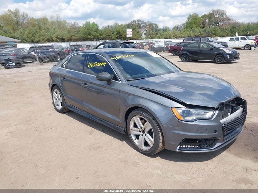 2016 Audi A3 VIN WAUE8GFF0G1029938 IAAI salvage auction — FRONT END, Clear (Indiana), sold $2,850 on 2026-07-07 (photo 1)