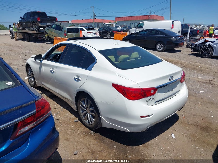 2015 Infiniti Q50 VIN JN1BV7AP9FM349760 IAAI salvage auction — RIGHT FRONT, Salvage (Tennessee), sold $2,700 on 2026-07-23 (photo 3)