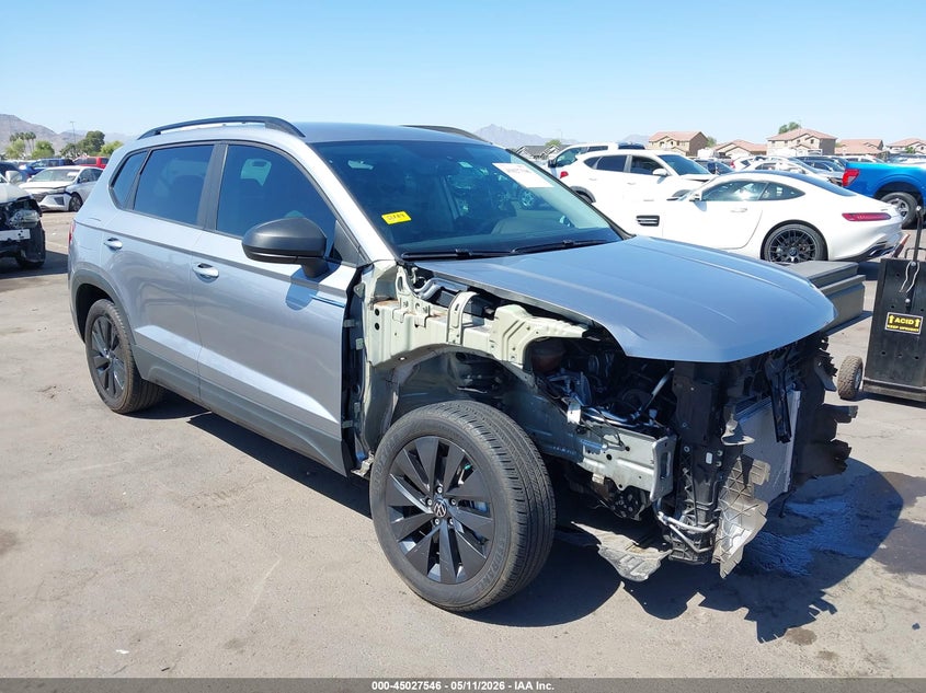 2023 Volkswagen Taos VIN 3VVCX7B20PM352326 IAAI salvage auction — FRONT END, Salvage Title, sold $6,800 on 2026-08-03 (photo 1)