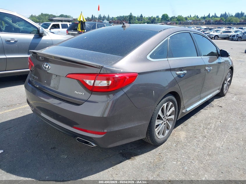 2016 Hyundai Sonata VIN 5NPE34AF8GH415135 IAAI salvage auction — FRONT & REAR, Clear (Texas), sold $1,150 on 2026-07-09 (photo 4)