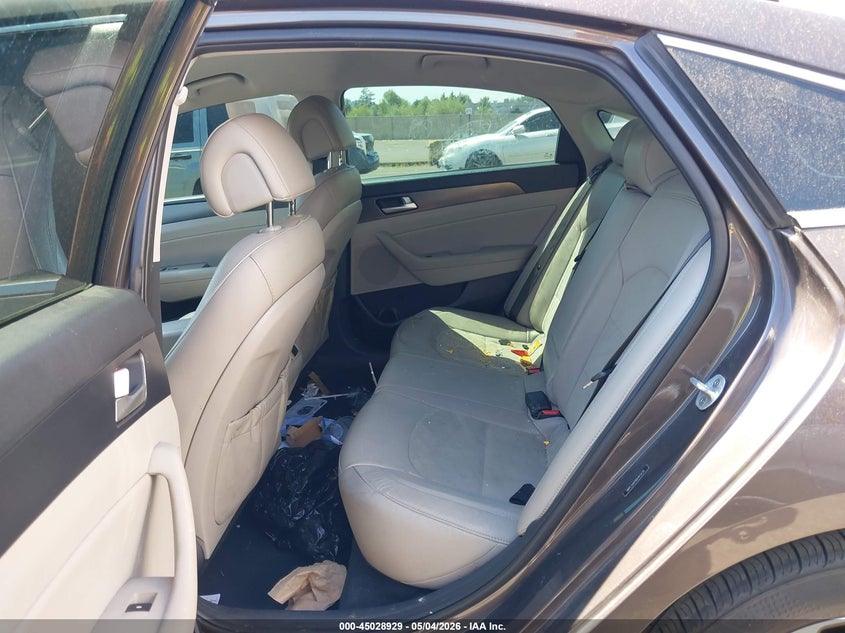 2016 Hyundai Sonata VIN 5NPE34AF8GH415135 IAAI salvage auction — FRONT & REAR, Clear (Texas), sold $1,150 on 2026-07-09 (photo 8)