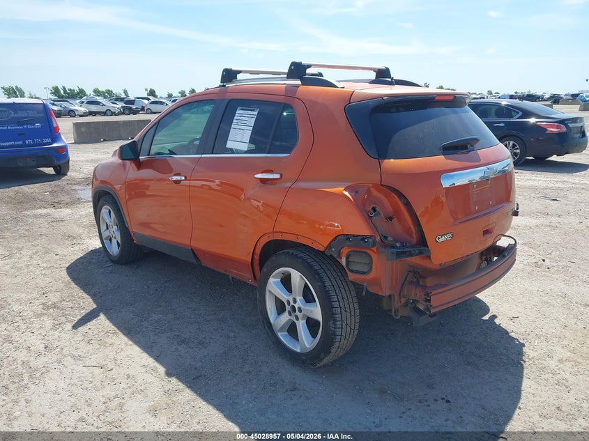2015 Chevrolet Trax VIN KL7CJNSBXFB130707 IAAI salvage auction — REAR END, Original (Texas), sold $1,500 on 2026-07-22 (photo 3)