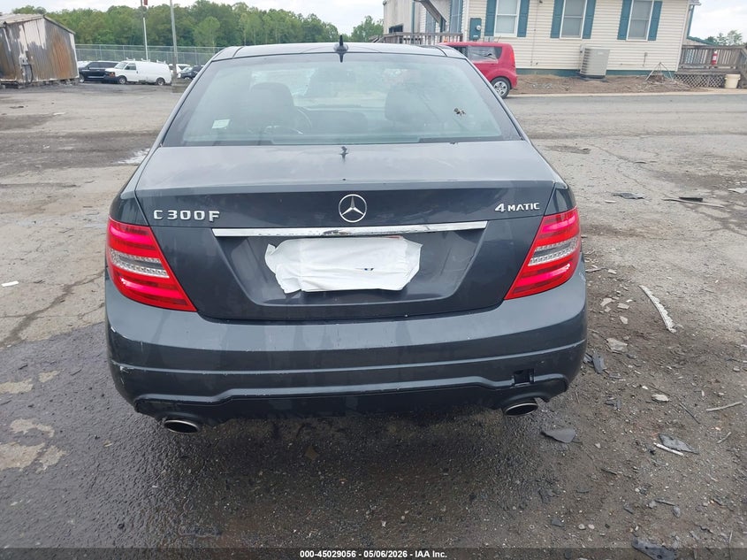 2013 Mercedes-benz C-klasse VIN WDDGF8AB6DR296709 IAAI salvage auction — RIGHT REAR, Clear (Virginia), sold $50 on 2026-07-27 (photo 6)
