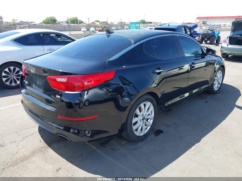2015 Kia Optima VIN KNAGM4A72F5615437 IAAI salvage auction — MECHANICAL, Salvage (Arizona), sold $925 on 2026-07-07 (photo 4)
