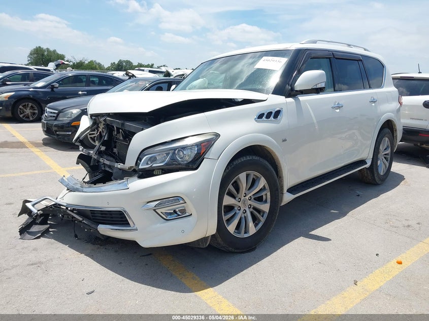 2017 Infiniti Qx80 VIN JN8AZ2NFXH9640201 IAAI salvage auction — RIGHT FRONT, Salvage (Texas), sold $2,500 on 2026-07-09 (photo 2)