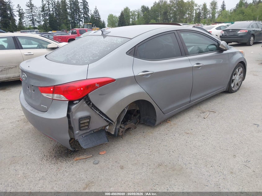 2013 Hyundai Elantra VIN KMHDH4AE4DU671094 IAAI salvage auction — RIGHT REAR, Bill Of Sale (Washington), sold $775 on 2026-07-22 (photo 4)
