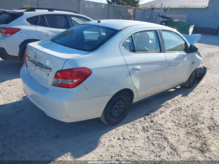 2020 Mitsubishi Mirage VIN ML32F3FJXLHF08271 IAAI salvage auction — FRONT END, Salvage (Pennsylvania), sold $175 on 2026-07-08 (photo 4)