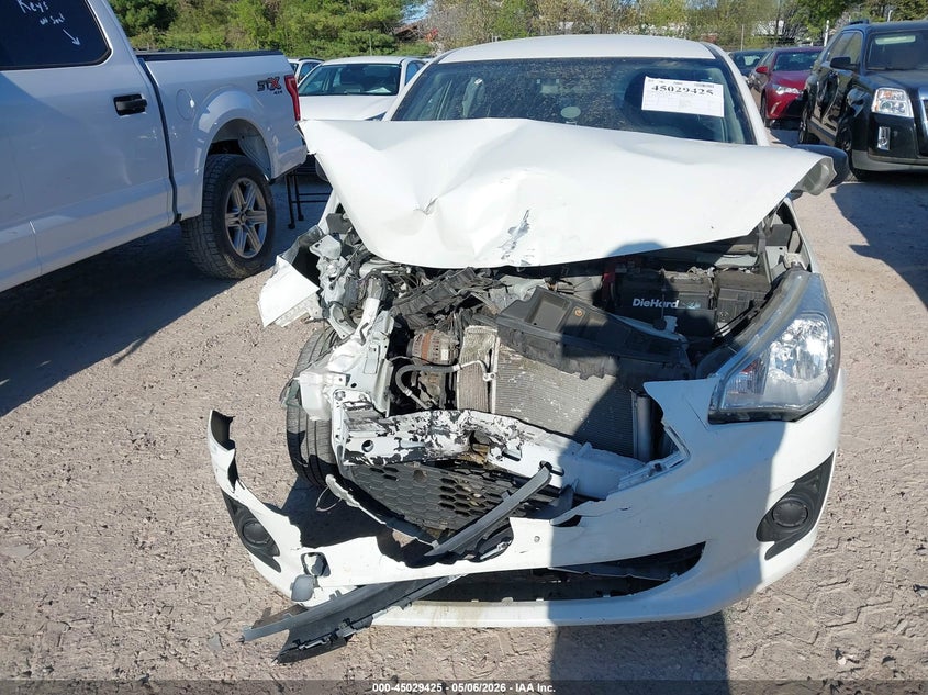 2020 Mitsubishi Mirage VIN ML32F3FJXLHF08271 IAAI salvage auction — FRONT END, Salvage (Pennsylvania), sold $175 on 2026-07-08 (photo 6)