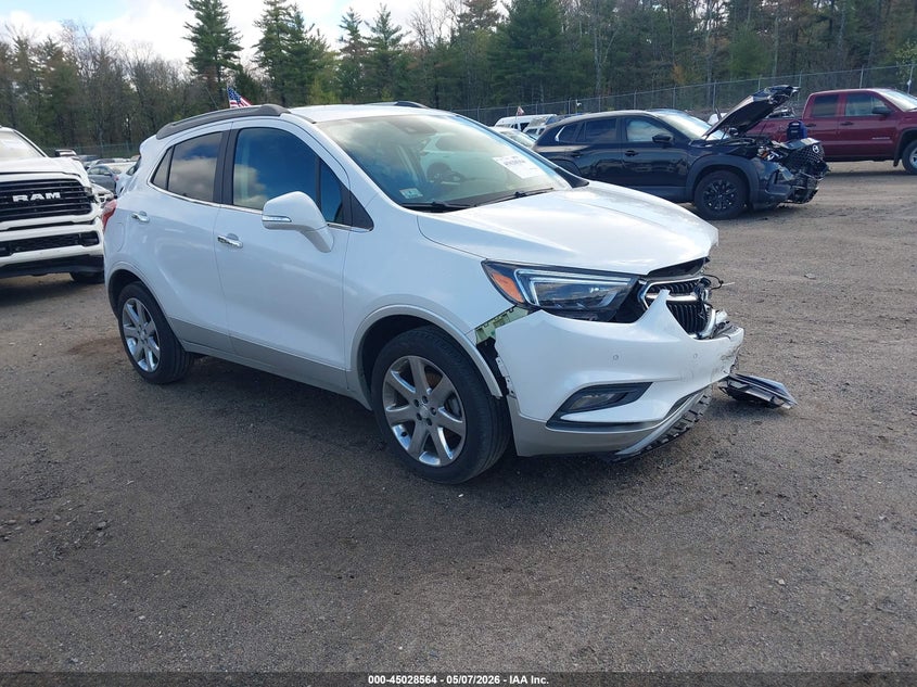 2018 Buick Encore VIN KL4CJHSB7JB556619 IAAI salvage auction — FRONT END, Salvage (Massachusetts), sold $1,775 on 2026-07-10 (photo 1)