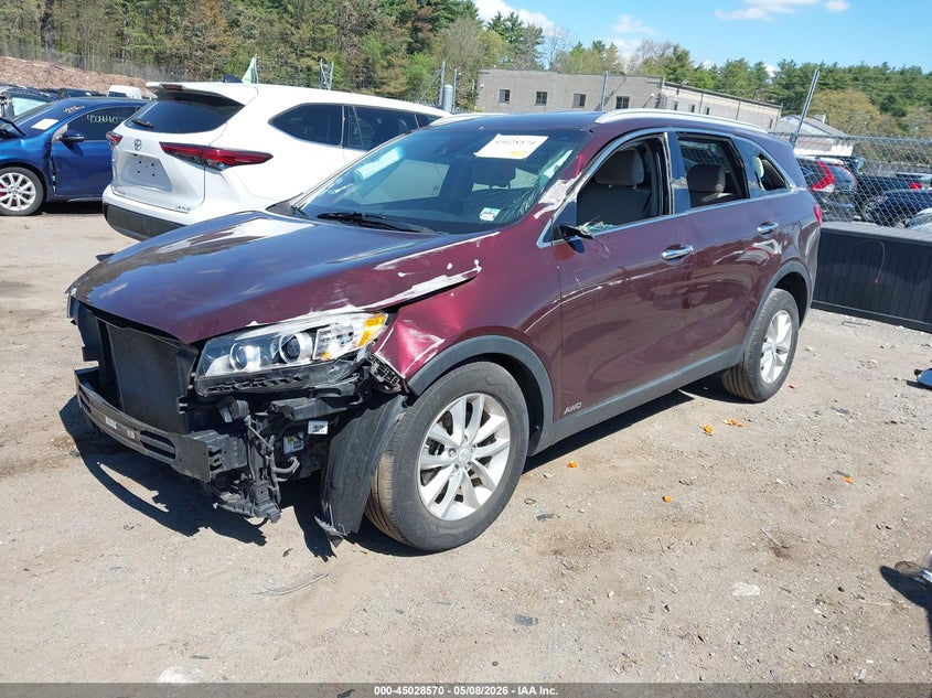2017 Kia Sorento VIN 5XYPGDA3XHG255626 IAAI salvage auction — FRONT END, Salvage (Massachusetts), sold $1,350 on 2026-07-10 (photo 2)